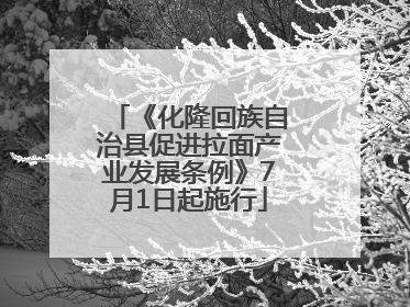 《化隆回族自治县促进拉面产业发展条例》7月1日起施行