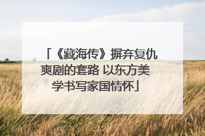 《藏海传》摒弃复仇爽剧的套路 以东方美学书写家国情怀