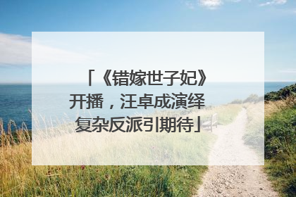 《错嫁世子妃》开播，汪卓成演绎复杂反派引期待
