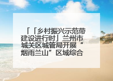 「乡村振兴示范带建设进行时」兰州市城关区城管局开展“烟雨兰山”区域综合整治专项行动