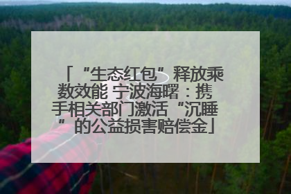 “生态红包”释放乘数效能 宁波海曙：携手相关部门激活“沉睡”的公益损害赔偿金