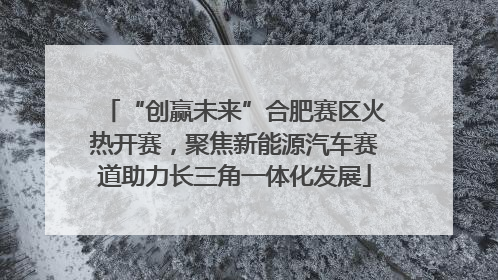 “创赢未来”合肥赛区火热开赛，聚焦新能源汽车赛道助力长三角一体化发展