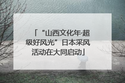 “山西文化年·超级好风光”日本采风活动在大同启动