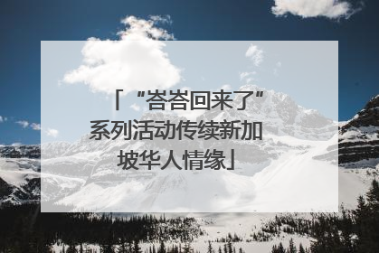 “峇峇回来了”系列活动传续新加坡华人情缘