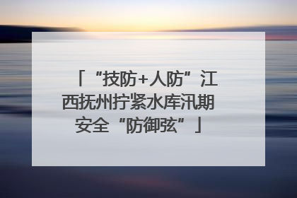 “技防+人防”江西抚州拧紧水库汛期安全“防御弦”