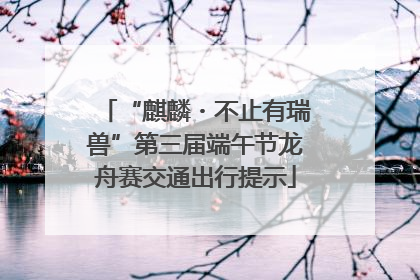 “麒麟・不止有瑞兽”第三届端午节龙舟赛交通出行提示