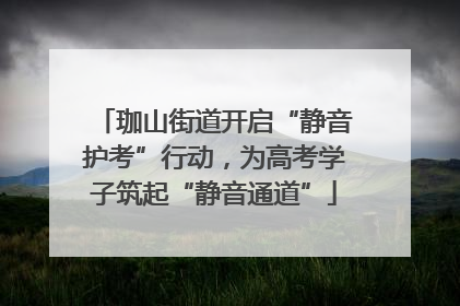 珈山街道开启“静音护考”行动，为高考学子筑起“静音通道”
