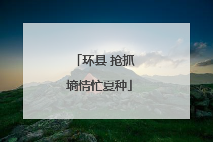 环县 抢抓墒情忙夏种