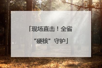 现场直击！全省“硬核”守护