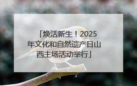 焕活新生！2025年文化和自然遗产日山西主场活动举行