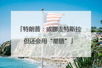 特朗普：或挪走特斯拉 但还会用“星链”