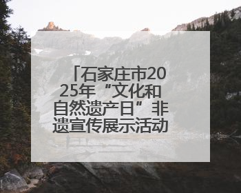 石家庄市2025年“文化和自然遗产日”非遗宣传展示活动暨“多彩石家庄·非遗购物节”倒计时1天