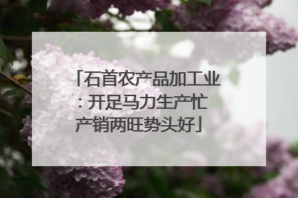 石首农产品加工业：开足马力生产忙 产销两旺势头好