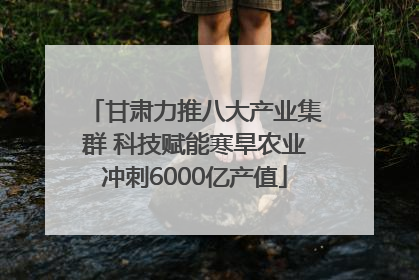 甘肃力推八大产业集群 科技赋能寒旱农业冲刺6000亿产值