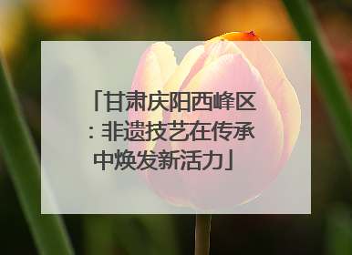 甘肃庆阳西峰区：非遗技艺在传承中焕发新活力