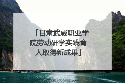 甘肃武威职业学院劳动研学实践育人取得新成果