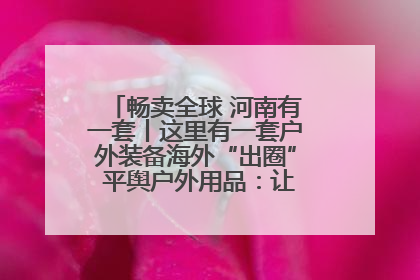 畅卖全球 河南有一套丨这里有一套户外装备海外“出圈” 平舆户外用品：让“休闲风”长红