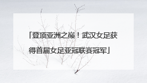 登顶亚洲之巅！武汉女足获得首届女足亚冠联赛冠军