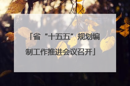 省“十五五”规划编制工作推进会议召开