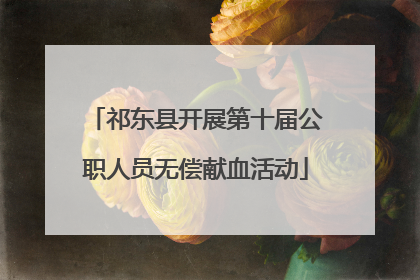 祁东县开展第十届公职人员无偿献血活动