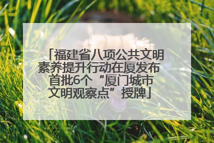 福建省八项公共文明素养提升行动在厦发布 首批6个“厦门城市文明观察点”授牌