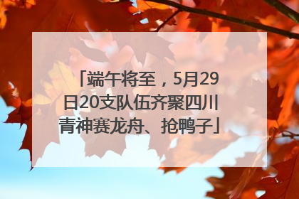端午将至，5月29日20支队伍齐聚四川青神赛龙舟、抢鸭子