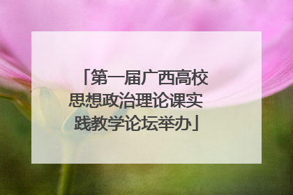 第一届广西高校思想政治理论课实践教学论坛举办