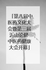 第八届中医药文化大会暨第三届沂山论健·中医药健康大会开幕