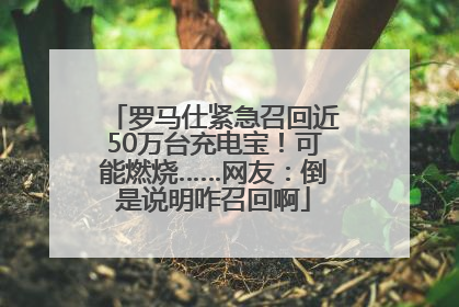罗马仕紧急召回近50万台充电宝！可能燃烧……网友：倒是说明咋召回啊