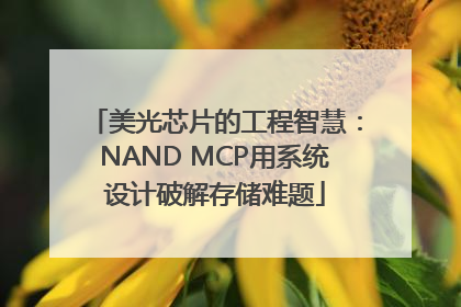 美光芯片的工程智慧：NAND MCP用系统设计破解存储难题