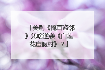 美剧《掩耳盗邻》凭啥逆袭《白莲花度假村》？