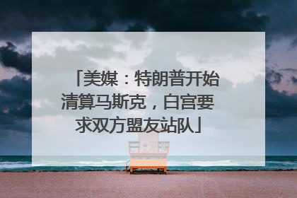 美媒：特朗普开始清算马斯克，白宫要求双方盟友站队