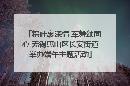 粽叶裹深情 军舞颂同心 无锡惠山区长安街道举办端午主题活动
