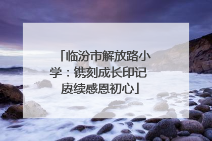 临汾市解放路小学：镌刻成长印记 赓续感恩初心