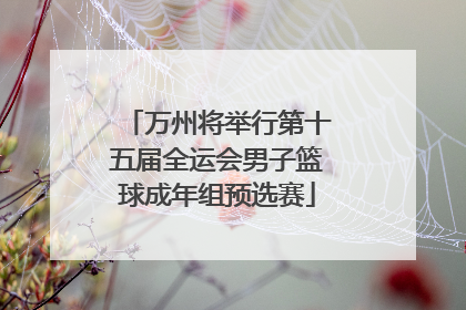 万州将举行第十五届全运会男子篮球成年组预选赛