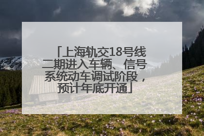 上海轨交18号线二期进入车辆、信号系统动车调试阶段，预计年底开通