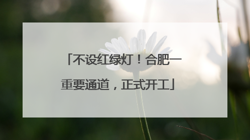 不设红绿灯！合肥一重要通道，正式开工