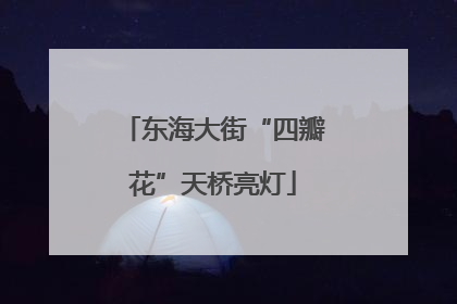 东海大街“四瓣花”天桥亮灯