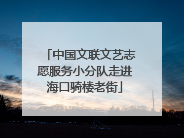 中国文联文艺志愿服务小分队走进海口骑楼老街