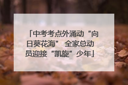 中考考点外涌动“向日葵花海” 全家总动员迎接“凯旋”少年