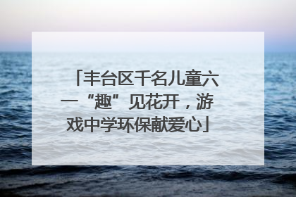 丰台区千名儿童六一“趣”见花开，游戏中学环保献爱心
