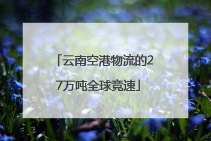 云南空港物流的27万吨全球竞速