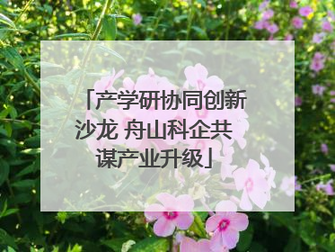产学研协同创新沙龙 舟山科企共谋产业升级