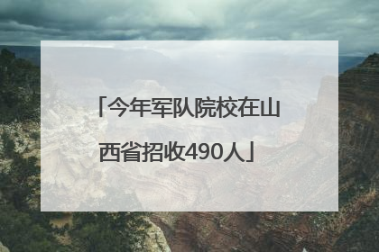 今年军队院校在山西省招收490人