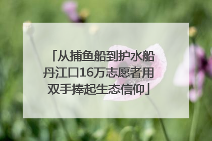 从捕鱼船到护水船 丹江口16万志愿者用双手捧起生态信仰