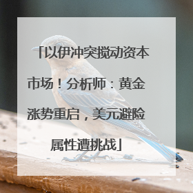 以伊冲突搅动资本市场！分析师：黄金涨势重启，美元避险属性遭挑战