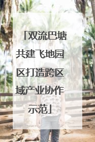 双流巴塘共建飞地园区打造跨区域产业协作示范