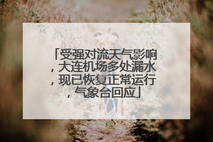 受强对流天气影响，大连机场多处漏水，现已恢复正常运行，气象台回应
