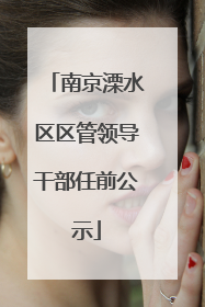 南京溧水区区管领导干部任前公示