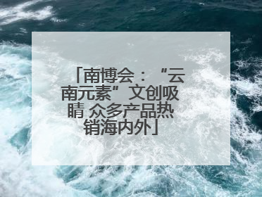 南博会：“云南元素”文创吸睛 众多产品热销海内外